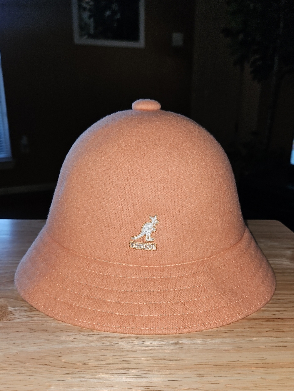 Kangol For Men Peach-Orange Wool Bucket Hat